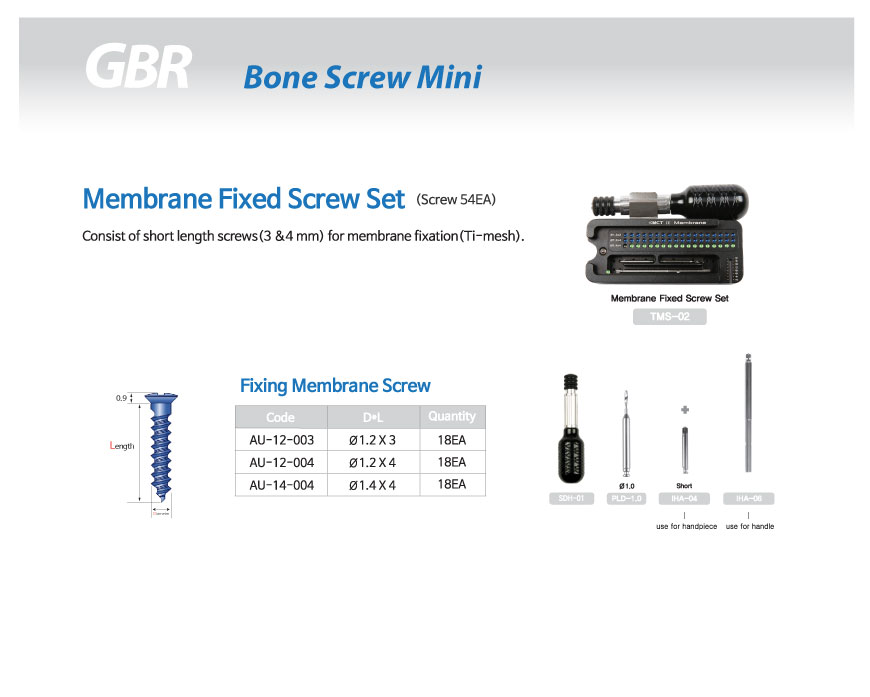 MCT GBR Membrane Block Fixation Kit lV - Trycare